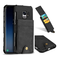 SHS Linnenpatroon Multi card slot beschermhoes voor Samsung Galaxy S9