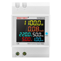 SINOTIMER SDM009 AC40 300V Rail Single phase Digital Voltage Current Frequency Power Factor Elektrisch Multifunctioneel