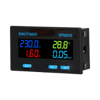 SINOTIMER SPM005 Multifunctionele vermogensmeter Hoge nauwkeurigheid LCD scherm Meet spanning Stroom Temperatuur Vermoge
