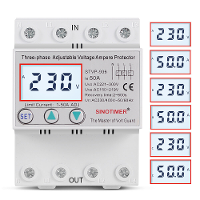 SINOTIMER STVP 936 3 fase AC 380V 400V 50/63 / 80A Multifunctioneel over onderspanning en overstroombeveiliging Automati