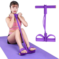 Sit up Pull Rope Weerstandslus Oefengereedschap Bands met handgrepen Elastische rubberen trekker Fitnessapparatuur voor
