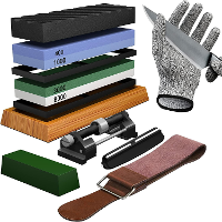 Slijpsteen set Premium 4 kant Korrel 400/1000 3000/8000 Slijpsteen Slijper Antislipbasis Honingsgids Hoekgids Vlaksteen