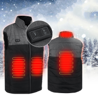 Slim elektrisch vest voor heren Vier zones verwarming Warm winddicht Winter Lichtgewicht verwarmd vest