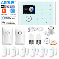 Slim Tuya WiFi Beveiligingsalarmsysteem Kit Draadloos GSM Inbraakalarm Huis Anti diefstal Beveiligingssysteem Ondersteun