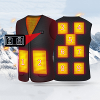 Slim Verwarmd Vest Dual Control 9 Zone Winddichte Thermische Bescherming Motorfiets Winddicht en Warm Slim Verwarmingsve