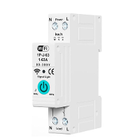 Slimme WiFi stroomonderbreker met afstandsbediening, spraakactivering, instelbare overstroombeveiliging, energiemeting e