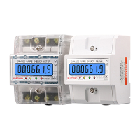 SmartMeter 100A LCD KWh Energiemeter met driefasen backlight gidsrails voor thuisgebruik Energie Monitoring 3*127/220VAC