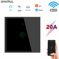 SMATRUL TMR01 20A Tuya Smart Leven Wifi Schakelaar EU Plug Smart Touch Schakelaar Mobiele Telefoon Afstandsbediening Ale