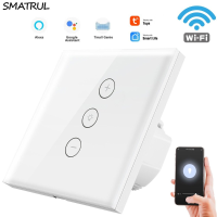 SMATRUL Tuya Smart Leven WiFi Touch Dimmer Licht APP EU / US Draadloze Timer Afstandsbediening met Alexa Google Thuis