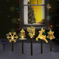 Solar Kerststake Licht Buiten Zonne tuinlicht Zonne landschapspadverlichting voor Gazon Patio Tuin Waterdicht