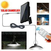 Solar LED Hanglamp Outdoor Flood Hangende Tuinlamp + Remote Waterproof White Light
