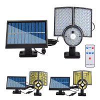 Solar Light Outdoor 3 Werkmodus Bewegingssensor Solar Afstandsbediening LED Tuin Wandlamp Buitenlamp IP65 Waterdicht