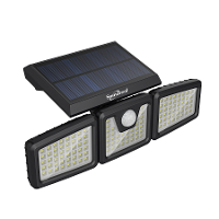 Somoreal SM OLT9 Draaibare 3 Hoofden Verstelbare Waterdichte 120° PIR sensor Zonne Overstromingslicht 3000K Warm Licht