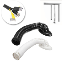 Spiraalvormige buis van 5,5 cm Flexibele draadomslag Home Desktop PC Beheer kabelkoordorganizer