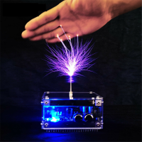 Stark Lange Arc En Bluetooth Muziek Dual Mode Muziek Tesla spoel Palm Flash Bluetooth Flash Lengte 10 CM Wetenschap Spee