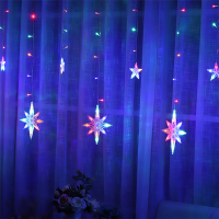 Ster Gordijn Raamlicht LED Elf Decoratieve Lichtjes Feestdagen Feest Bruiloft Buiten Tuin Lamp