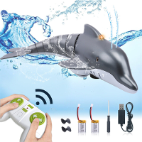 Stunt RC Dolphin 2.4G Whale Spray Water Toys Remote Controlled Boat Ship Submarine Robots Fish Electric Kids Children Gi