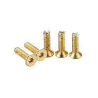 Suleve ™ M2.5AH2 50Pcs Titanium Plated M2.5 Zeskante Platte kop Verzonken schroeven Gelegeerd Staal 12.9 Grade Screw Bol