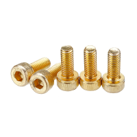Suleve ™ M2AH3 50Pcs Titanium Plated M2 Zeskant dop Hoofdschroeven Alloy Steel 12.9 Grade Screw Bolt 4 12mm