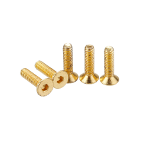 Suleve ™ M3AH13 50Pcs Titanium Plated M3 Zeskantvoet Platte kop Verzonken schroeven Alloy Staal 12.9 Grade Screw Bolt 5 