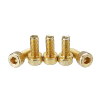 Suleve ™ M4AH1 50 Stks Titanium Plated M4 Zeskantschroefdop Kopschroeven Alloy Steel 12.9 Grade Screw Bolt M4 * 10