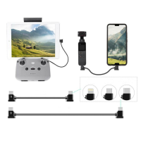 Sunnylife Afstandsbediening naar SmartPhone Tablet Data Adapter Kabel 15 cm / 30 cm Aangesloten Draad voor DJI AIR 2S /