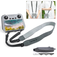 Sunnylife RC Slimme Afstandsbediening Sleutelband Nekband PU Lederen Verstelbare Ophanggesp Touw voor DJI Mini 3 PRO Sch