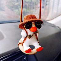 Swing Duck Auto Achteruitkijkspiegel Opknoping Ornament Spiegel Opknoping Decoratie Vliegende Eend Auto interieurdecorat