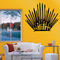 T 2GamePropsRechtsIronThrone Stickers Carved Creative Muurstickers Toiletstickers