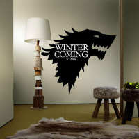 T 5 Game Of Thrones Stark Family Emblem Ice Wolf Muurstickers Gegraveerde muurstickers
