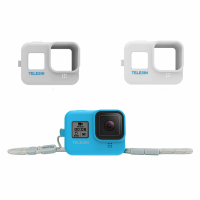 TELESIN GP PTC 801 Beschermhoes Shell frame met riem voor GoPro Hero 8 zwarte sportcamera