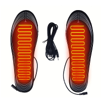TENGOO 1 paar Elektrisch Verwarmde Inlegzolen Bijsnijdbare Thermische Comfortabele USB Oplaadbare Inlegzolen voor Winter