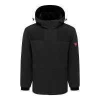 TENGOO HJ 07 7 Verwarmingsgebieden Jas Unisex 3 versnellingen Verwarmde Windbreaker Thermisch Hoog Nek Kapmantel voor Wi