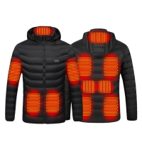 TENGOO HJ 11 Unisex 11 Verwarmingsjack met 3 standen USB elektrisch verwarmingsjas Thermische hoodie jas voor winterspor