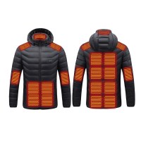 TENGOO HJ 15 Verwarmd Vest Jack 15 Verwarmingszones USB Opladen Thermische Warme Jas Motorjas voor Heren Verwarmde Capuc
