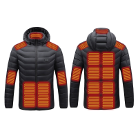 TENGOO HJ 15 Verwarmde Vest Jas 15 Verwarmingszones USB Opladen Thermische Warme Jas Motorfiets mannen Verwarmde Kapmant
