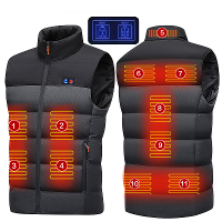 TENGOO HV 11 Verwarmd Vest 11 Verwarmingsgebieden Herenjas Verwarmde Winter Dames Elektrische Usb Verwarming Tactische J