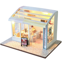 TIANYU DIY Doll House TD36 Manicure Store Creatieve moderne winkel Handgemaakte poppenhuis met meubels