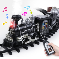 TIMELY 3076 27MHZ RC Trein Elektrische Set Klassieke Model Voertuigen Voeg Water Rook LED verlichting Muziek Geluid Afst