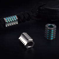 TITANER Titanium Kralen EDC Zelflichtende Touw Koord Kraal Paracord Kraal Hanger Nooit Verroest Mes Koord Outdoor Campin