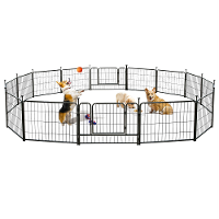 TOOCAPRO hondenpen 16 panelen 24 inch hoge RV hondenbox buiten / binnen, hondenhek Oefening huisdier pen voor honden met