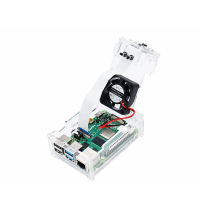 Transparante acrylbehuizing met koelventilatorset Compatibel 3,5 inch scherm en camera voor Raspberry Pi 4B