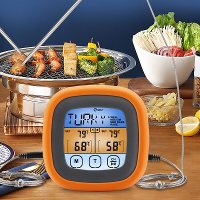 TS 6601 2 Dual naald Touchscreen Voedselthermometer Keuken Bakken Vlees Barbecue Thermometer