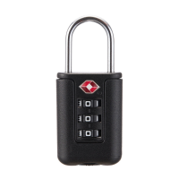 TSA goedgekeurd Aangepast Wachtwoordslot 66mmx28mmx13mm Zwart Roestvrijstalen Haak Ideaal voor Bagagekastdeuren Reizen v