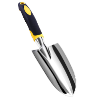Tuinschep Hand Schop met Zacht Rubberen Anti Slip Ergonomisch Handvat voor Planten, Verplanten, Wieden, Verplaatsen en E