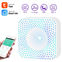 Tuya Zb 3.0/WIFI Smart 6 In 1 Air Box PM2.5 Formaldehyde VOC CO2 Temperatuur Vochtigheid Sensor Alarm Tester