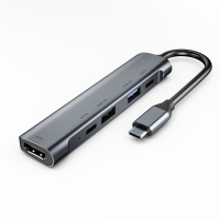 Typy C Hub USB C Adapter 5 in 1 met 4K 30Hz HDMI 60W PD Oplaadpoort USB C USB 3.0 USB 2.0 Poort