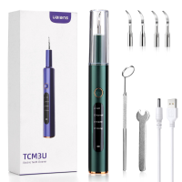 UALANS TCM3U Dental Scaler Elektrische Oplaadbare Plaque Remover Reinigingsset met LED Licht Voor Tanden Cleaner Tandste