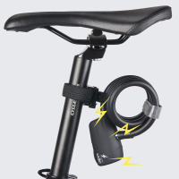 ULAC 110dB Loud Bike Lock 6 Months Battery life Steel Cable Anti Theft Bike Lock for Road Bike
