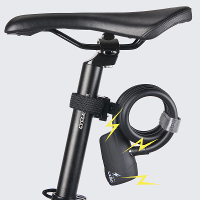 ULAC 110dB Luide Fiets Slot 6 Maanden Batterijduur Stalen Kabel Anti Diefstal Fiets Slot voor Racefiets